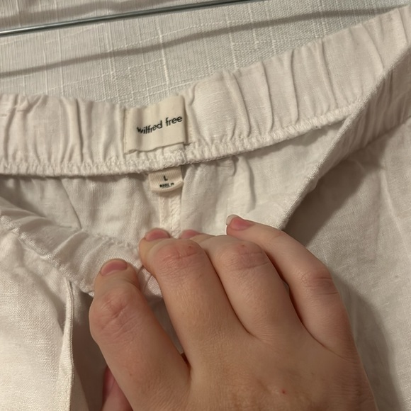 Aritzia Wilfred Free 100% Organic Linen Straight Leg Pant Large - Picture 5 of 10